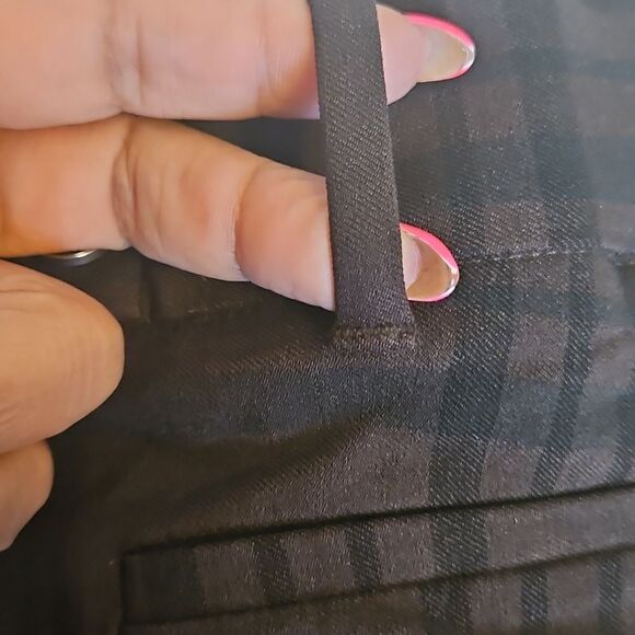 Suzy Sheir Black & Brown Plaid Pants - Picture 8 of 16